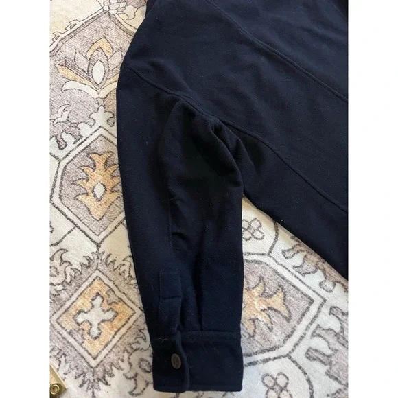 VNTG Tommy Bahama‎ Shirt Jacket Navy Blue Wool Shacket Nylon Size Medium - Picture 7 of 7